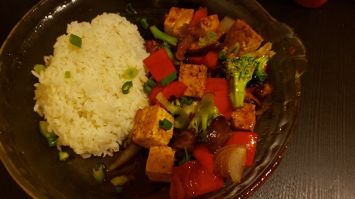 plated stir fry